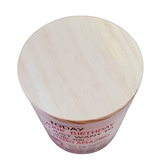 Happy Birthday, Soy Wax Candle w/Subtle Floral Scent - Picture 3 of 3